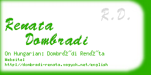 renata dombradi business card